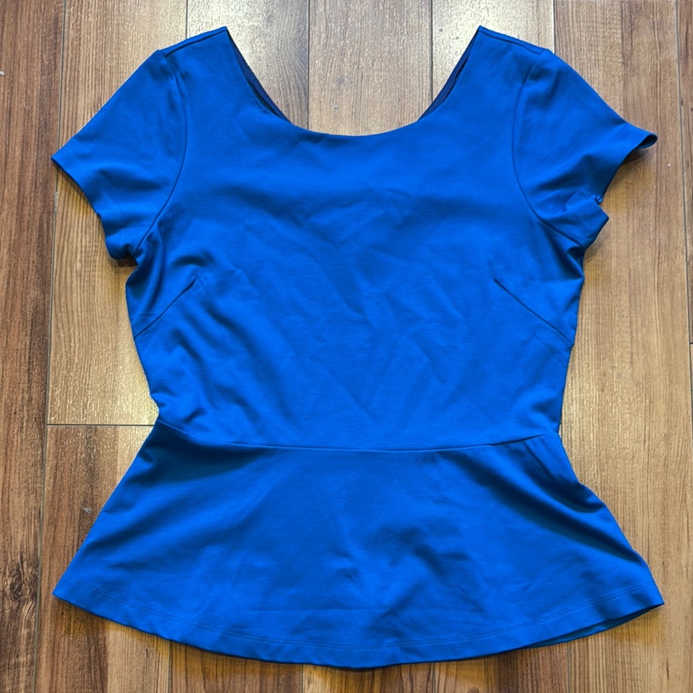 Banana Republic Blue Peplum Blouse